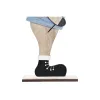 Ziemassvētku Nieciņš DKD Home Decor Koks Poliesters Ziemeļbrieži (5 x 22 x 41 cm) (4 gb.)