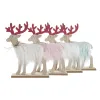Kalėdų papuošalai DKD Home Decor Poliesteris MDF Šiaurės elnias (23 x 5 x 16 cm) (4 vnt.)
