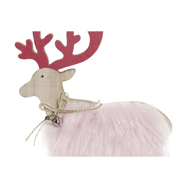 Kalėdų papuošalai DKD Home Decor Poliesteris MDF Šiaurės elnias (23 x 5 x 16 cm) (4 vnt.)