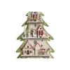 Jaungada eglīte DKD Home Decor Sarkans Koks Zils Rozā Zaļš (23 x 9 x 47 cm) (2 gb.)