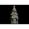 Jaungada eglīte DKD Home Decor Sarkans Koks Zils Rozā Zaļš (23 x 9 x 47 cm) (2 gb.)