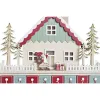 Рождественский календарь DKD Home Decor Деревянный дом (32 x 8 x 33 cm) (2 штук)
