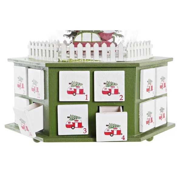 Рождественский календарь DKD Home Decor Деревянный (22 x 19 x 20 cm) (2 штук)