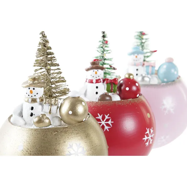 Kalėdų papuošalai DKD Home Decor MDF (8 x 8 x 11 cm) (3) (3 vnt.)