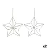 Joulukuusenpallo DKD Home Decor Metalli Tähti (2 osaa) (30 x 11 x 30 cm)