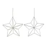 Joulukuusenpallo DKD Home Decor Metalli Tähti (2 osaa) (30 x 11 x 30 cm)