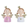 Joulukuusenpallo DKD Home Decor Hartsi Enkeli (9 x 5 x 12 cm) (2 osaa)