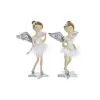 Joulukuusenpallo DKD Home Decor Hartsi Enkeli (11 x 9 x 17 cm) (2 osaa)