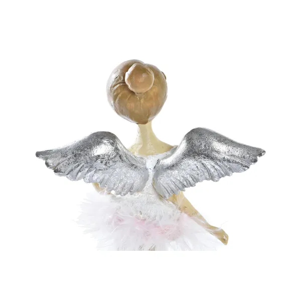 Joulukuusenpallo DKD Home Decor Hartsi Enkeli (11 x 9 x 17 cm) (2 osaa)