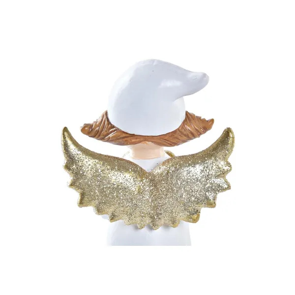 Ziemassvētku Nieciņš DKD Home Decor Porcelāns Eņģelis (7 x 5 x 14 cm) (2 gb.)