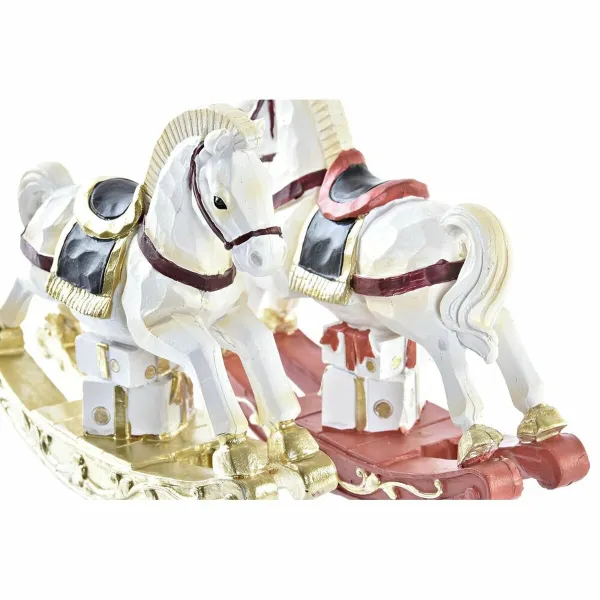Ziemassvētku Nieciņš DKD Home Decor Zirgs Sveķi (14 x 4 x 11 cm) (2 gb.)