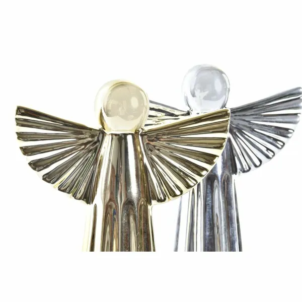 Kalėdų papuošalai DKD Home Decor Porcelianas Angelas (13 x 5 x 17 cm) (2 vnt.)