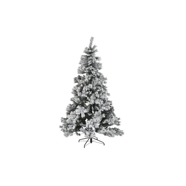 Joulupuu DKD Home Decor Valkoinen Vihreä Metalli Polyetyleeni Lumisade 130 x 130 x 218 cm