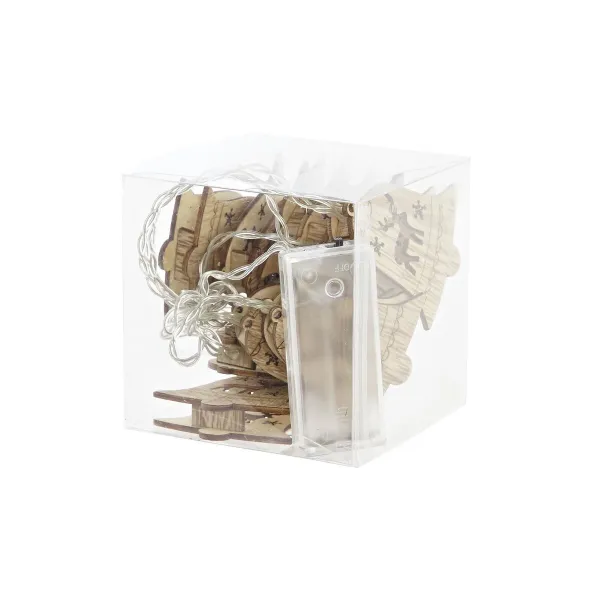 LED-valokranssi DKD Home Decor Poro Huput Ruskea 6,5 x 1,4 x 5,8 cm