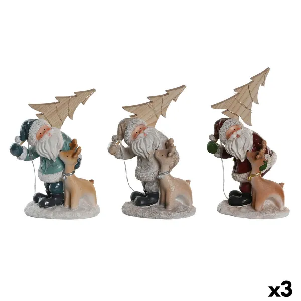 Ziemassvētku Nieciņš DKD Home Decor Sveķi (18 x 11 x 23,5 cm) (3 gb.)