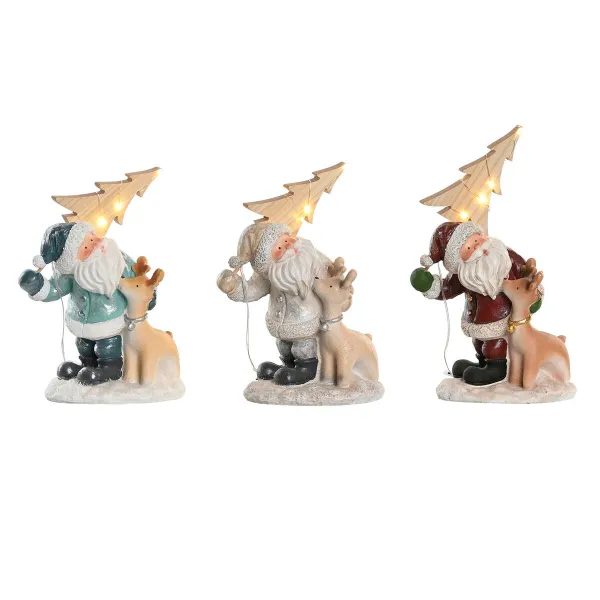 Ziemassvētku Nieciņš DKD Home Decor Sveķi (18 x 11 x 23,5 cm) (3 gb.)
