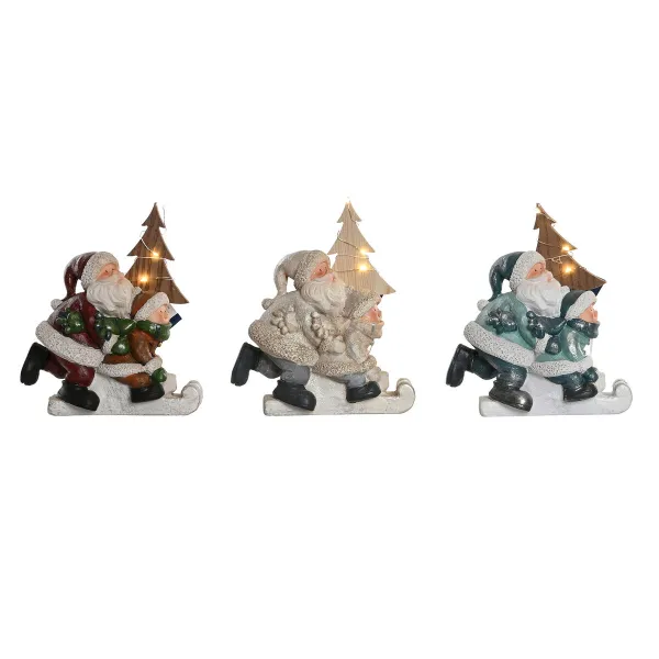 Joulukuusenpallo DKD Home Decor Hartsi (20 x 9 x 22 cm) (3 osaa)