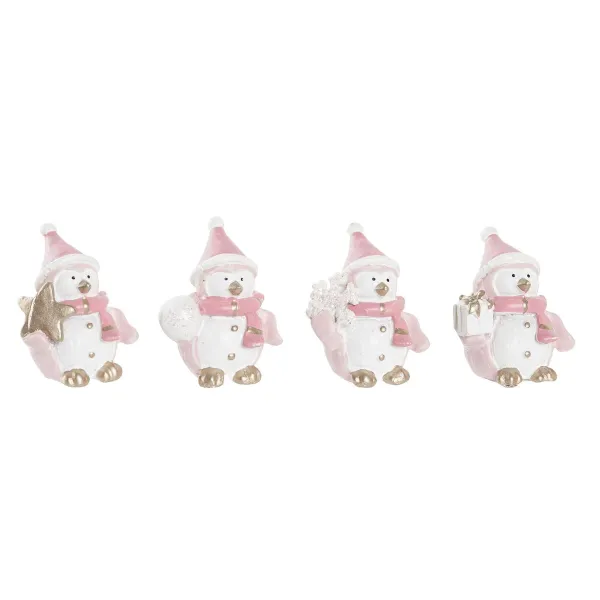 Joulukuusenpallo DKD Home Decor Hartsi Luminukke (3,5 x 2,5 x 4 cm) (4 osaa)