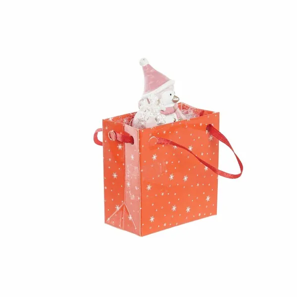 Kalėdų papuošalai DKD Home Decor Derva Lėlė-snieguolė (3,5 x 2,5 x 4 cm) (4 vnt.)