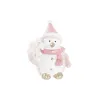 Ziemassvētku Nieciņš DKD Home Decor Sveķi Sniega lelle (3,5 x 2,5 x 4 cm) (4 gb.)