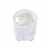 Kalėdinis žvakių laikiklis DKD Home Decor Balta Ruda Natūralus Žvaigždė 6 x 6 x 14 cm