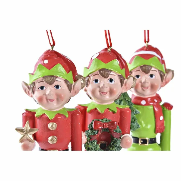 Joulukuusenpallo DKD Home Decor Hartsi Haltia (5 x 4 x 14 cm) (3 osaa)