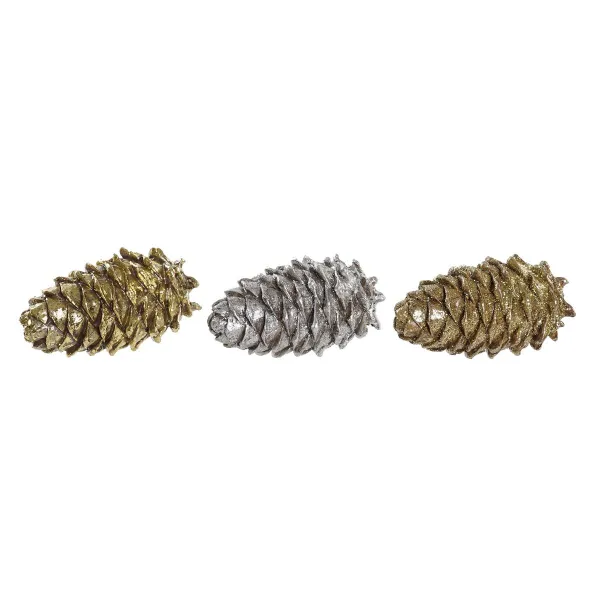 Joulukuusenpallo DKD Home Decor Ananas Hartsi (13 x 7,5 x 7,5 cm) (3) (3 osaa)