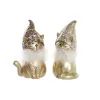Новогоднее украшение DKD Home Decor Смола кот (9 x 6 x 15 cm) (2 штук)