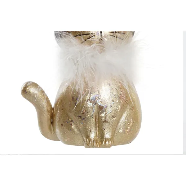 Joulukuusenpallo DKD Home Decor Hartsi Kissa (9 x 6 x 15 cm) (2 osaa)