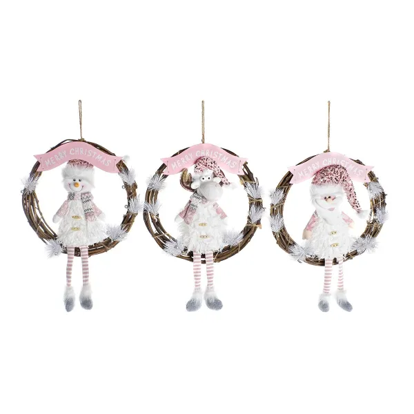 Новогоднее украшение DKD Home Decor ротанг (37 x 10 x 38 cm) (3 штук)