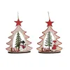 Новогоднее украшение DKD Home Decor Деревянный (2 штук) (14 x 6 x 18 cm)