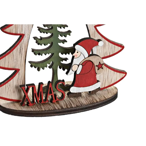 Ziemassvētku Nieciņš DKD Home Decor Koks (2 gb.) (14 x 6 x 18 cm)