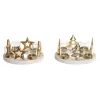 Christmas Candle Holder DKD Home Decor Natural Golden (2 Units) (21 x 11,5 x 21 cm)