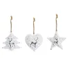 Christmas Decorations Set DKD Home Decor Metal (12 x 12 x 3 cm) (3 Units)
