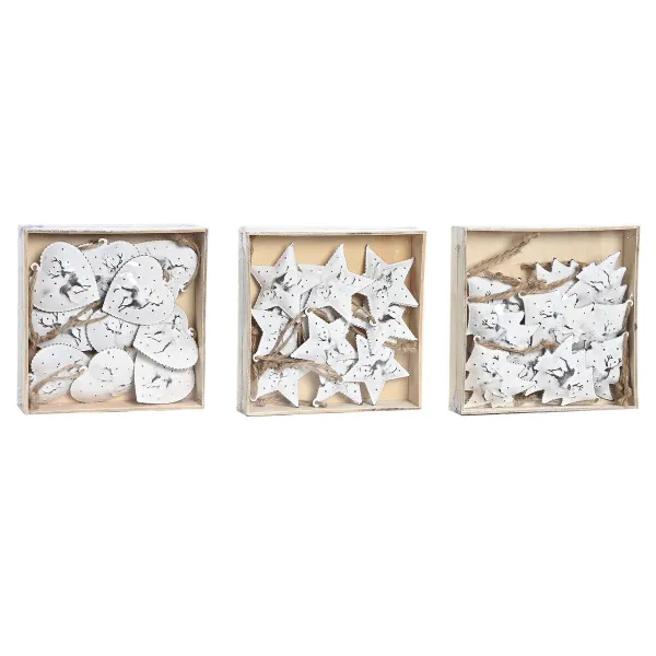 Ziemassvētku rotājumu komplekts DKD Home Decor Metāls (12 x 12 x 3 cm) (3 gb.)