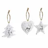 Ziemassvētku rotājumu komplekts DKD Home Decor Metāls (12 x 12 x 3 cm) (3 gb.)