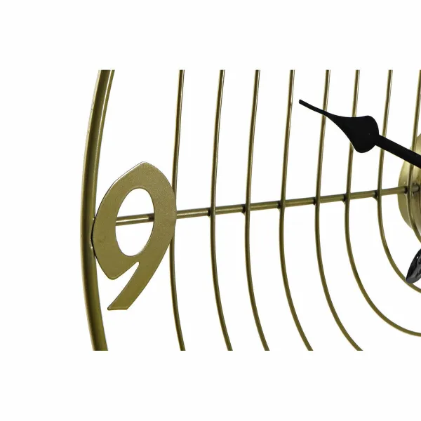 Sieninis laikrodis DKD Home Decor Juoda Auksinis Metalinis 60 x 3 x 60 cm Šiuolaikiškas (2 vnt.)