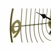 Sieninis laikrodis DKD Home Decor Juoda Auksinis Metalinis 60 x 3 x 60 cm Šiuolaikiškas (2 vnt.)