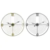 Sieninis laikrodis DKD Home Decor Juoda Auksinis Metalinis 60 x 3 x 60 cm Šiuolaikiškas (2 vnt.)