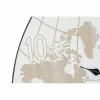 Sieninis laikrodis DKD Home Decor Juoda Rusvai gelsva Metalinis MDF Pasaulio žemėlapis (58 x 8 x 58 cm)