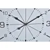 Sieninis laikrodis DKD Home Decor Stiklas Auksinis Metalinis Balta Kompasas (60 x 3 x 60 cm)