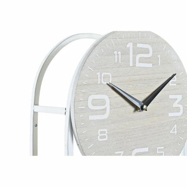 Sieninis laikrodis DKD Home Decor Natūralus Metalinis MDF Balta (25,5 x 11,5 x 71 cm)