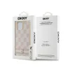 DKNY Leather Checkered Mono Pattern & Printed Stripes - Case for iPhone 14 Pro Max (pink)