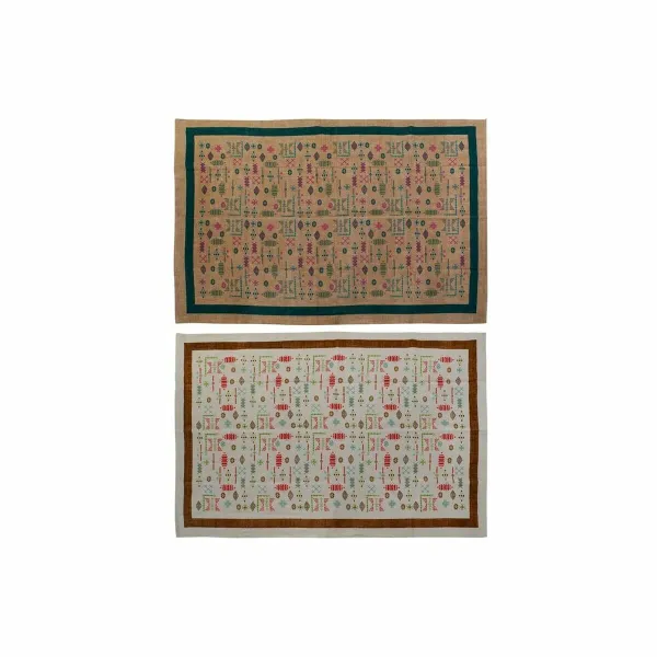 Kilimas DKD Home Decor 160 x 230 x 0,4 cm Poliesteris Balta Ikat Boho (2 vnt.)
