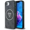 Guess IML Metal Glitter 4G Circle Triangle MagSafe - Case for iPhone 16e (black)