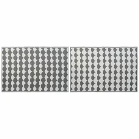 Matto DKD Home Decor Harmaa Aallot Valkoinen (2 osaa) (150 x 210 cm)