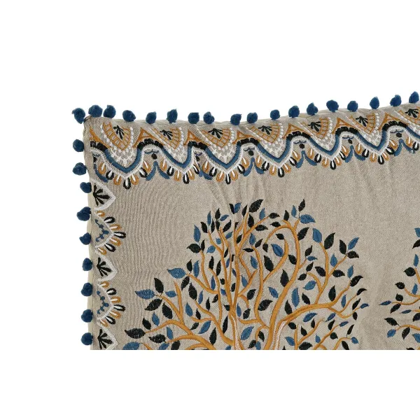 Fotelis DKD Home Decor Geltona Mėlyna Rusvai gelsva 145 x 76 x 1 cm