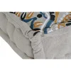 Fotelis DKD Home Decor Geltona Mėlyna Rusvai gelsva 145 x 76 x 1 cm