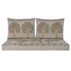 Fotelis DKD Home Decor Geltona Mėlyna Rusvai gelsva 145 x 76 x 1 cm