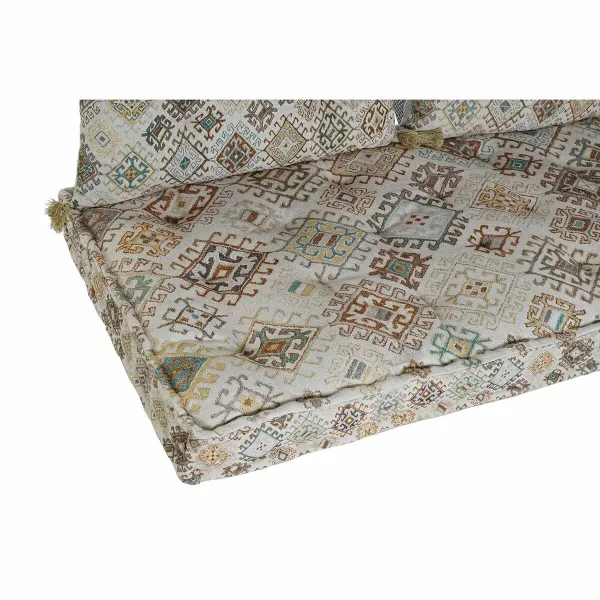 Двухместный диван DKD Home Decor Жёлтый Коричневый Бежевый 145 x 76 x 13 cm